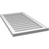 Ekena Millwork Vertical Surface Mount PVC Gable Vnt: Non-Functional, w/2"W x 1-1/2"H, Brickmould Frame, 20"W x 36"H GVPVE20X3602SN